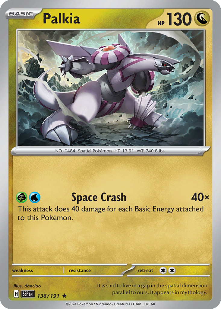 Palkia- 136/191 - Surging Sparks (Reverse Holo)