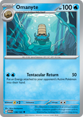 Omanyte - 138/165 -SV: Scarlet & Violet 151 (MEW) (Reverse Holo)