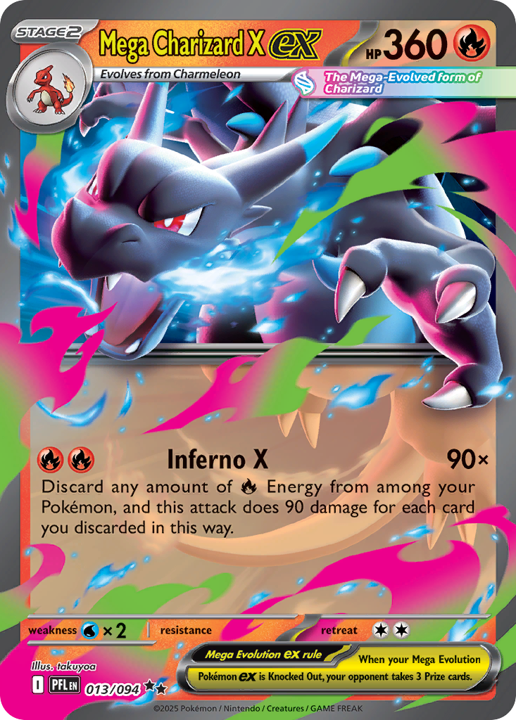 Mega Charizard X ex - 013/094 - Phantasmal Flames (PFL)
