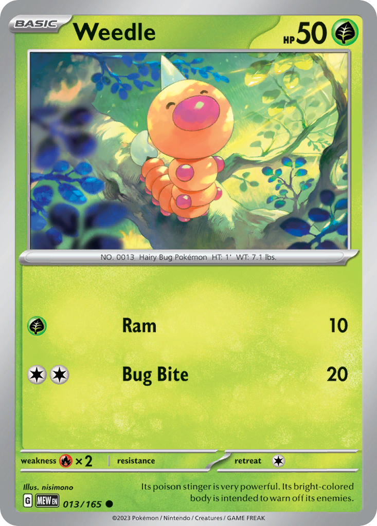 Weedle - 013/165 -SV: Scarlet & Violet 151 (MEW)