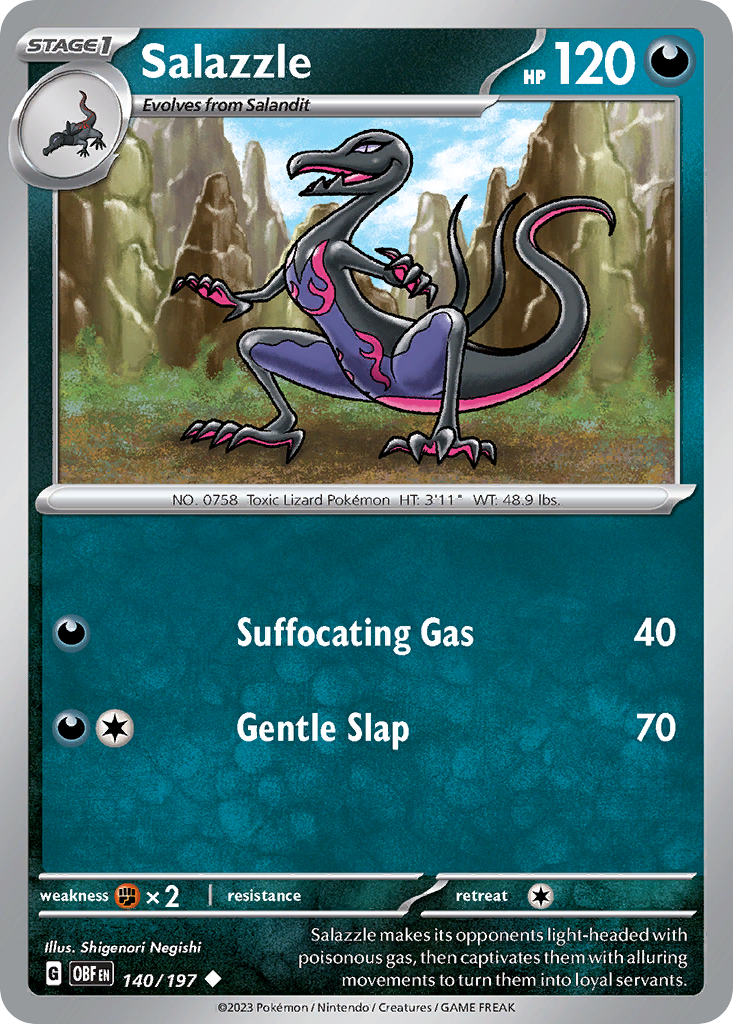 Salazzle - 140/197 - Obsidian Flames (Reverse Holo)