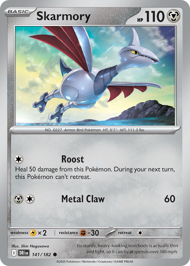 Skarmory - 141/182 - Destined Rivals (Reverse Holo)