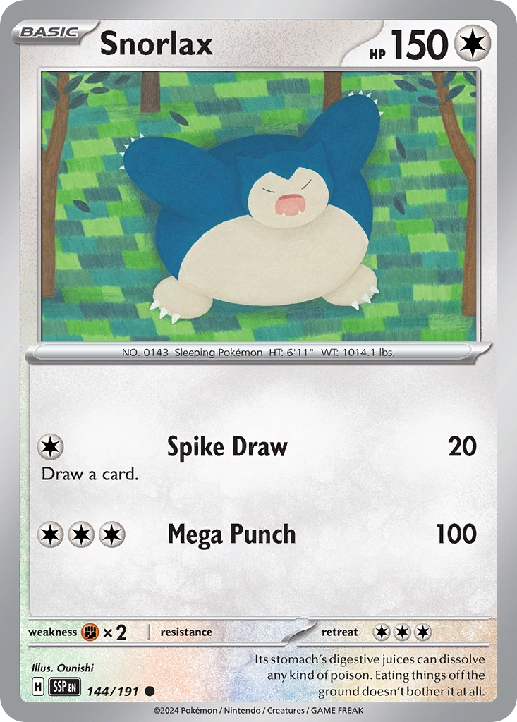 Snorlax- 144/191 - Surging Sparks