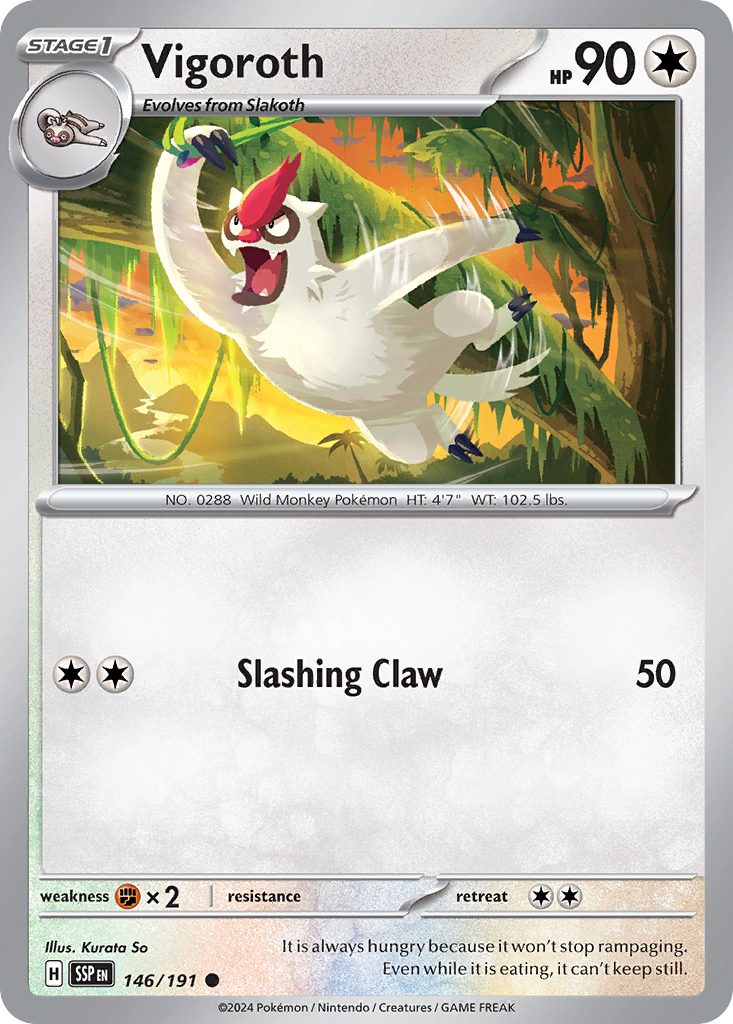 Vigoroth- 146/191 - Surging Sparks (Reverse Holo)