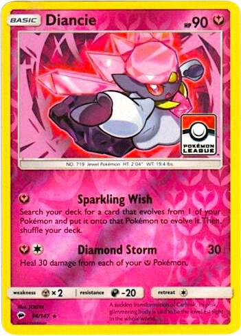 Diancie - 94/147 (Pokemon League) - League & Championship Cards (PR)