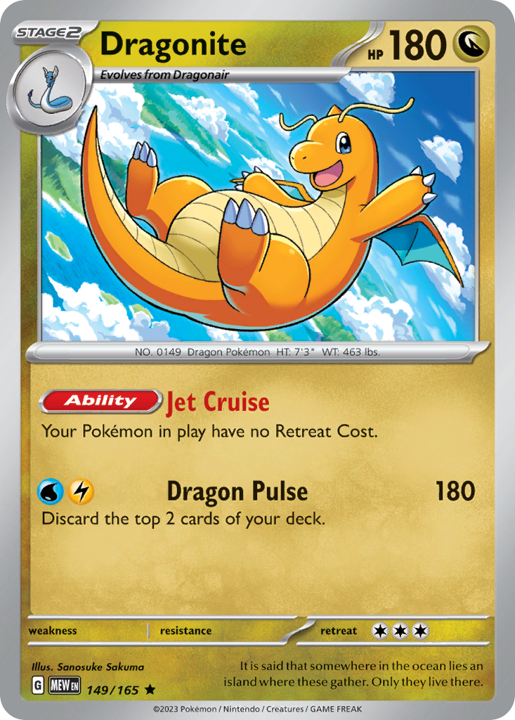 Dragonite - 149/165 -SV: Scarlet & Violet 151 (MEW) (Reverse Holo)