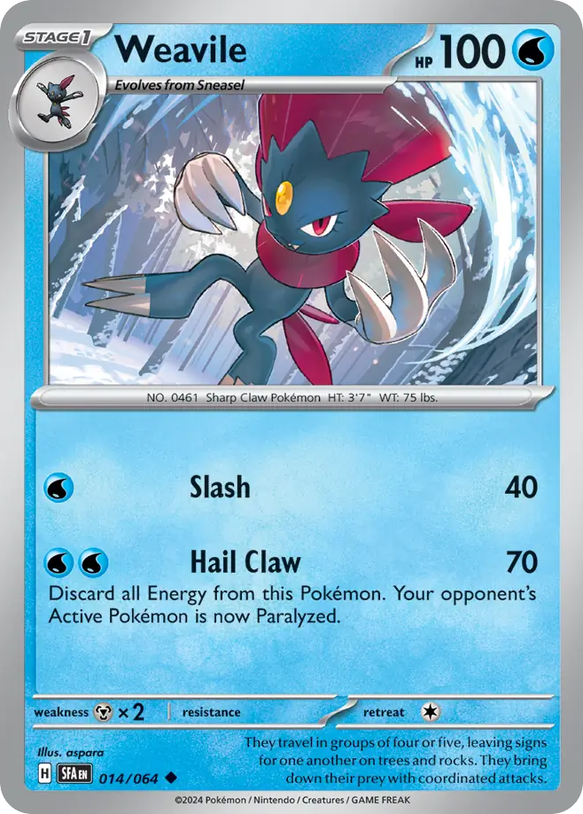 Weavile - 014/064 - Shrouded Fable