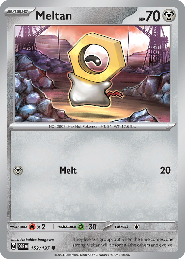 Meltan - 152/197 - Obsidian Flames (Reverse Holo)