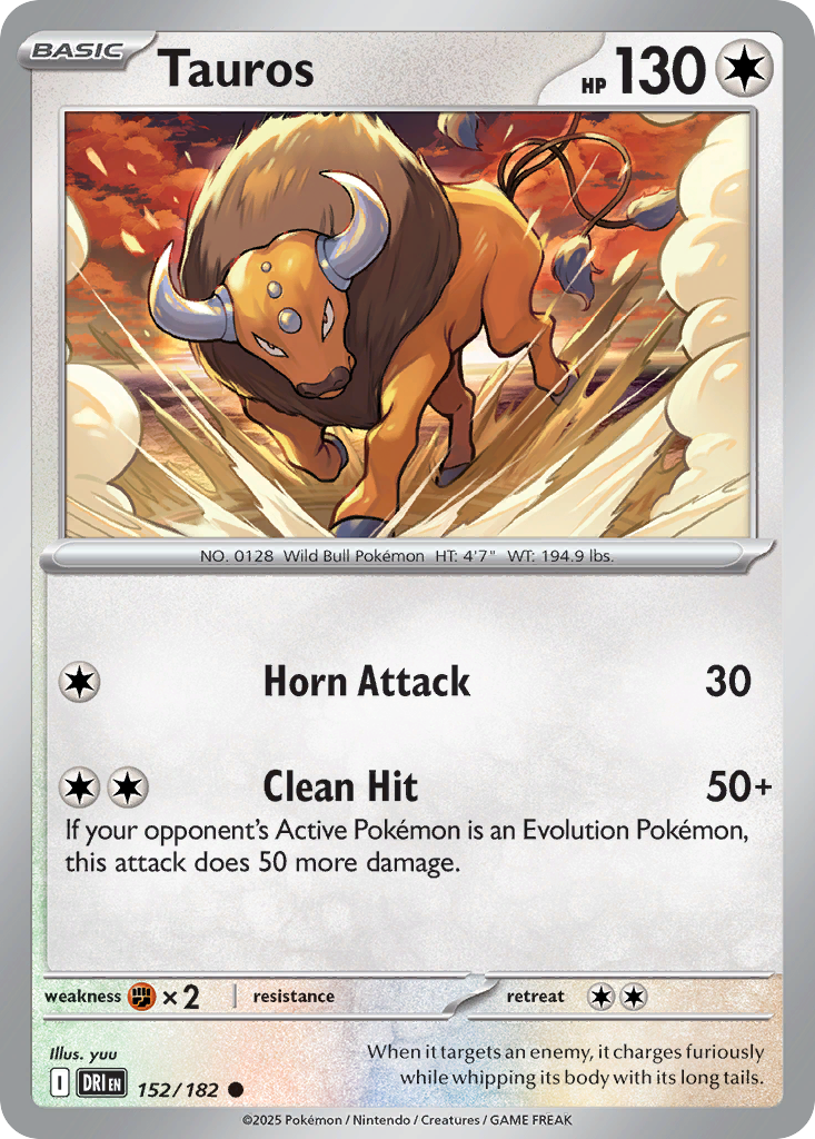 Tauros - 152/182 - Destined Rivals (Reverse Holo)