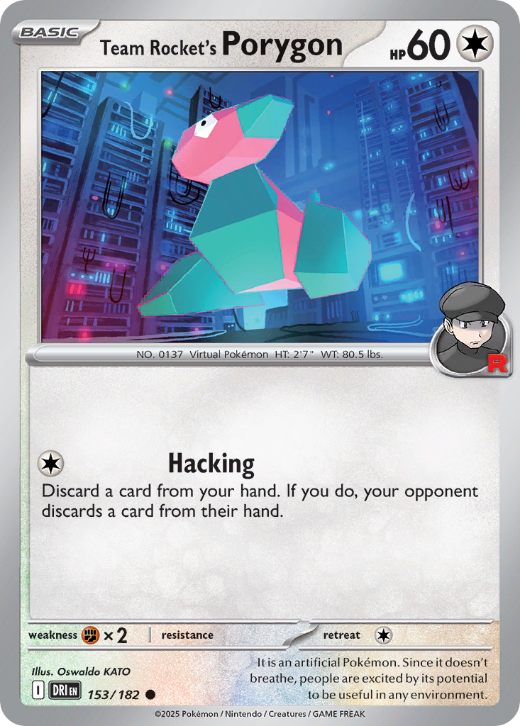 Team Rocket's Porygon - 153/182 - Destined Rivals (Reverse Holo)