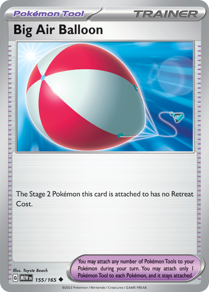 Big Air Balloon - 155/165 -SV: Scarlet & Violet 151 (MEW) (Reverse Holo)