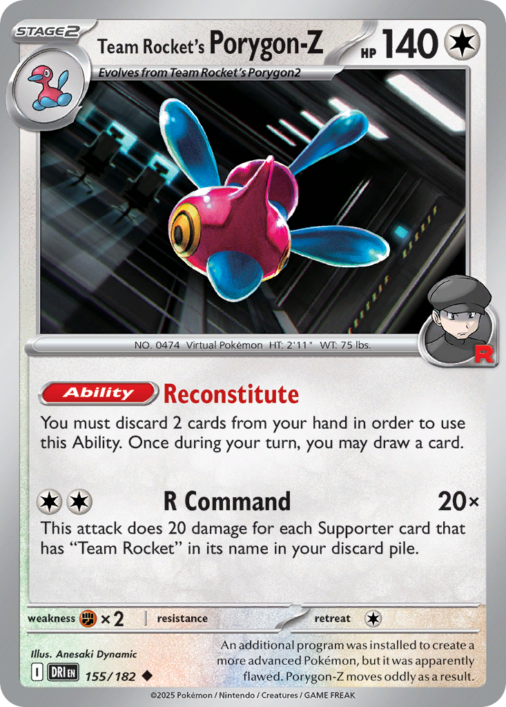 Team Rocket's Porygon Z - 155/182 - Destined Rivals