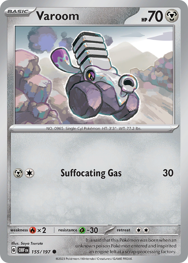 Varoom - 155/197 - Obsidian Flames (Reverse Holo)