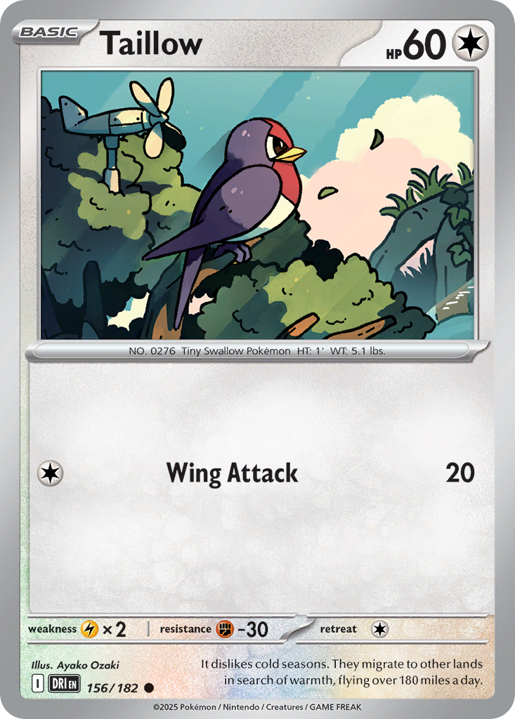 Taillow - 156/182 - Destined Rivals (Reverse Holo)