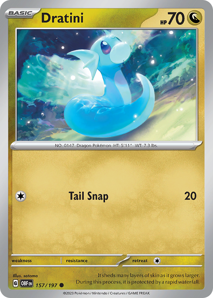 Dratini - 157/197 - Obsidian Flames (Reverse Holo)
