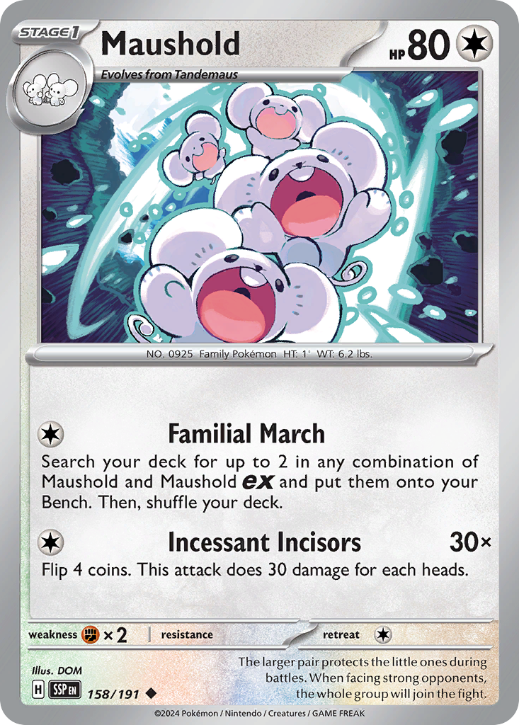 Maushold- 158/191 - Surging Sparks (Reverse Holo)