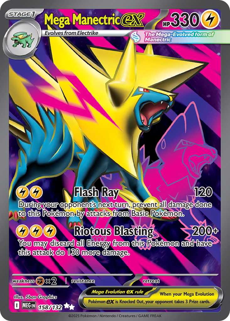 Mega Manectric ex - 158/132 - Mega Evolution (MEG)