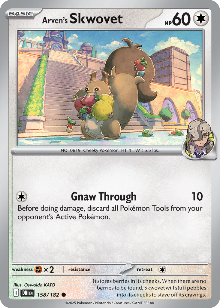 Arven's Skwovet - 158/182 - Destined Rivals (Reverse Holo)