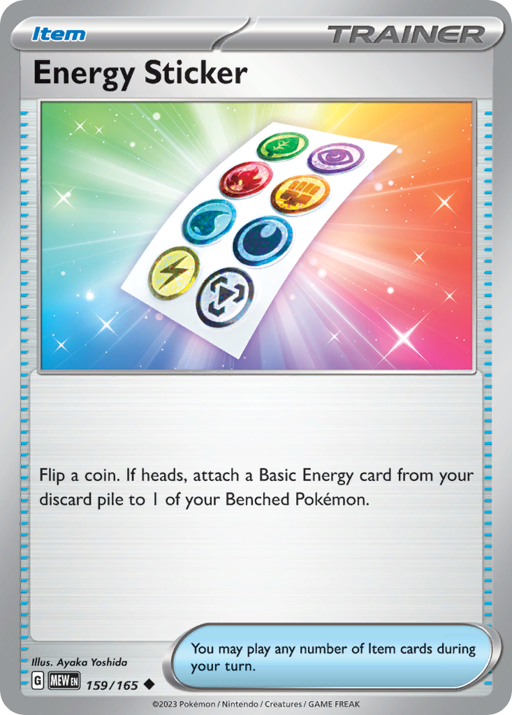 Energy Sticker - 159/165 -SV: Scarlet & Violet 151 (MEW)