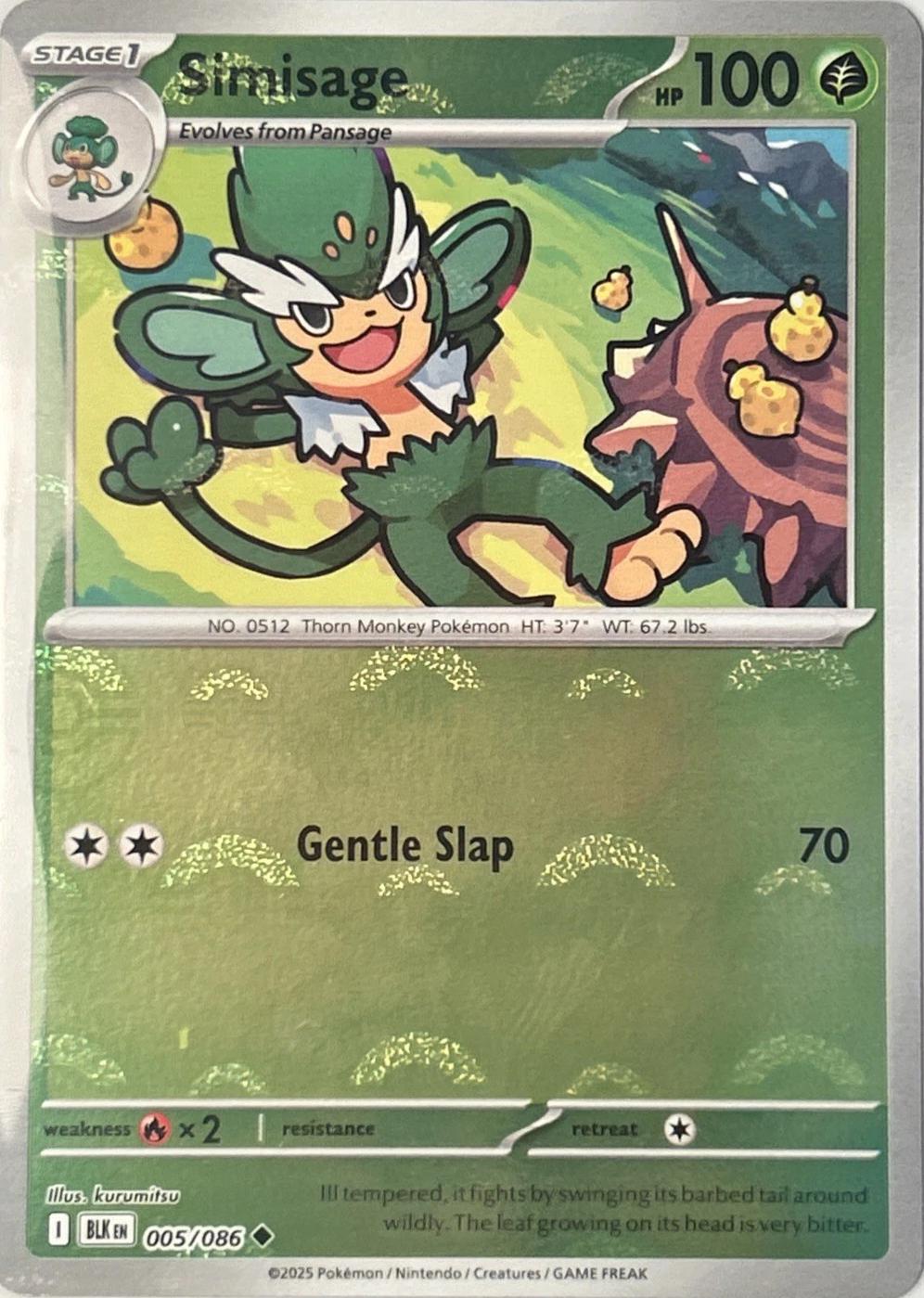Simisage - 005/086 - Black Bolt (sv10.5b) - (Poke Ball Pattern)