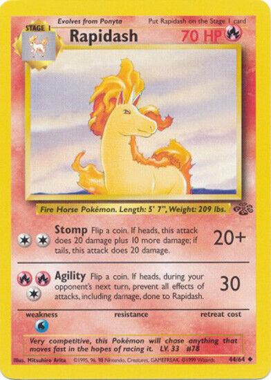 Rapidash - 44/64 - Jungle (base2) (Lightly Played)