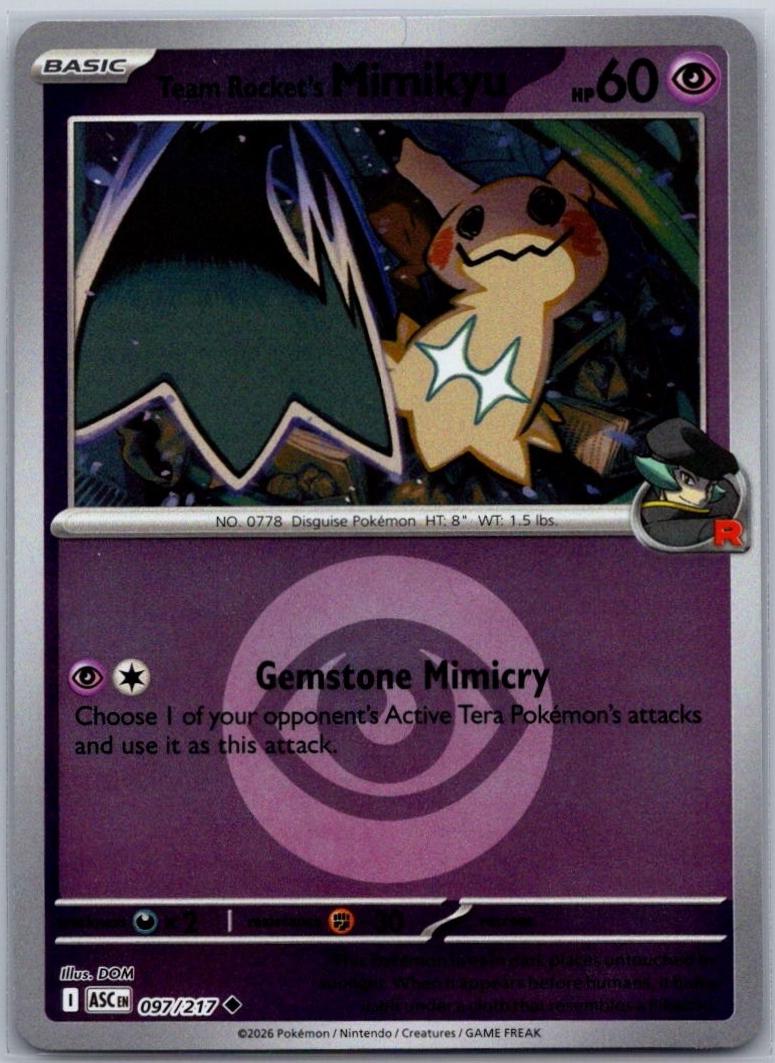 Team Rocket's Mimikyu - 097/217 - Ascended Heroes (me02.5) (Energy Symbol Pattern)
