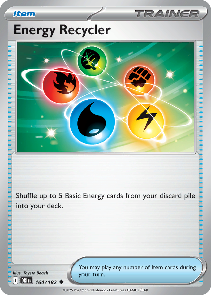 Energy Recycler - 164/182 - Destined Rivals (Reverse Holo)