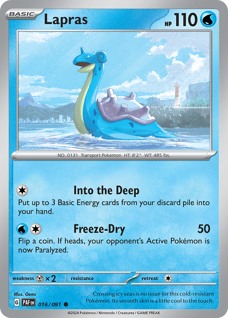 Lapras - 016/091 - Paldean Fates (Reverse Holo)