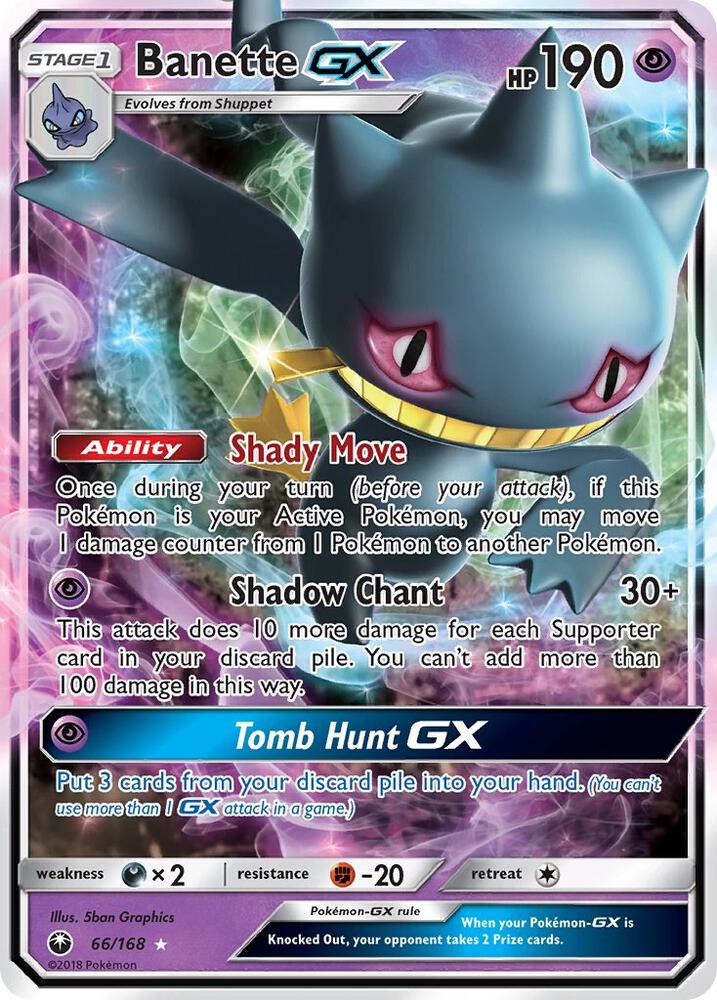 Banette GX -  66/168 - SM - Celestial Storm