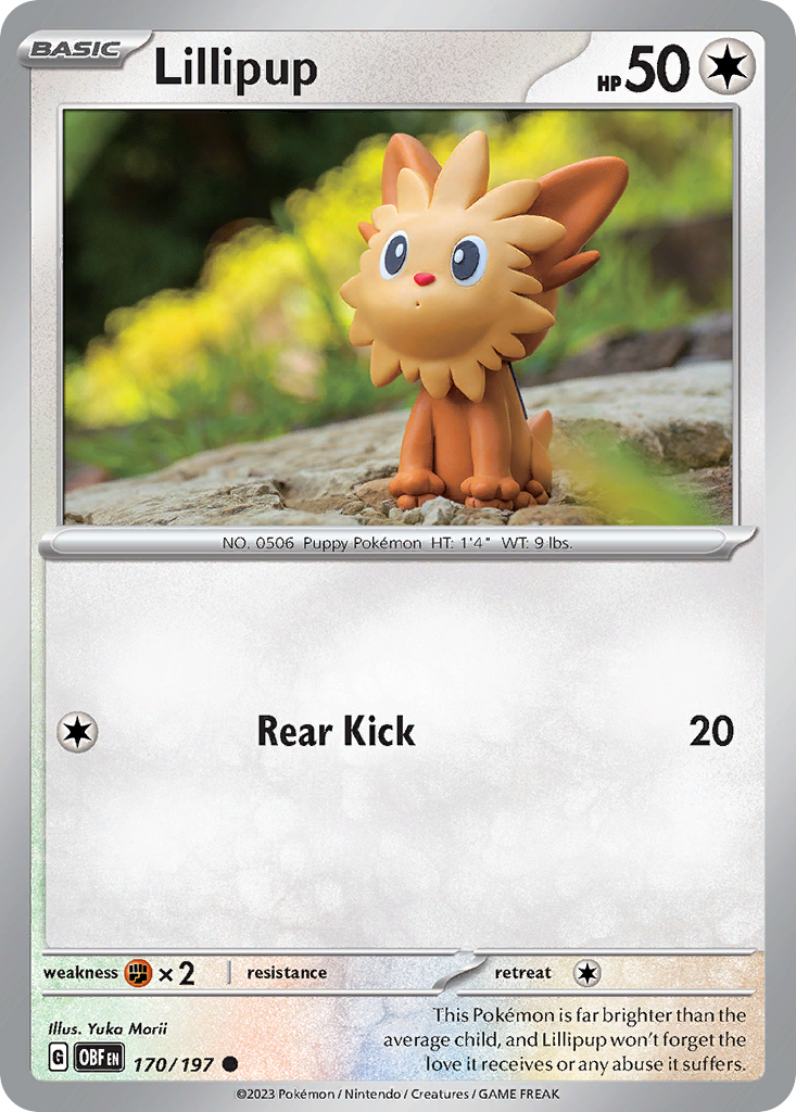 Lillipup - 170/197 - Obsidian Flames (Reverse Holo)