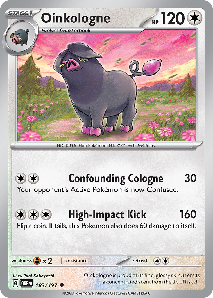 Oinkologne - 183/197 - Obsidian Flames (Reverse Holo)