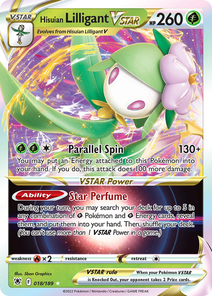 Hisuian Lilligant VSTAR - 018/189 - SWSH: Astral Radiance (ASR)
