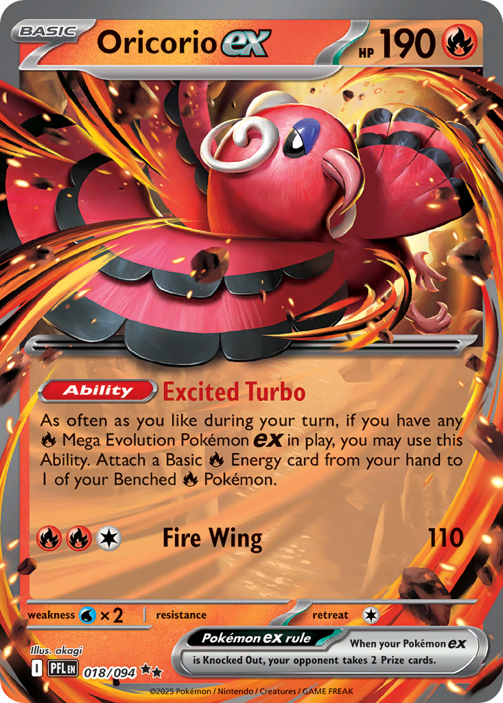 Oricorio ex - 018/094 - Phantasmal Flames (PFL)