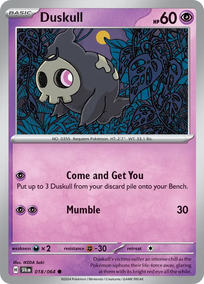Duskull - 018/064 - Shrouded Fable (Reverse Holo)