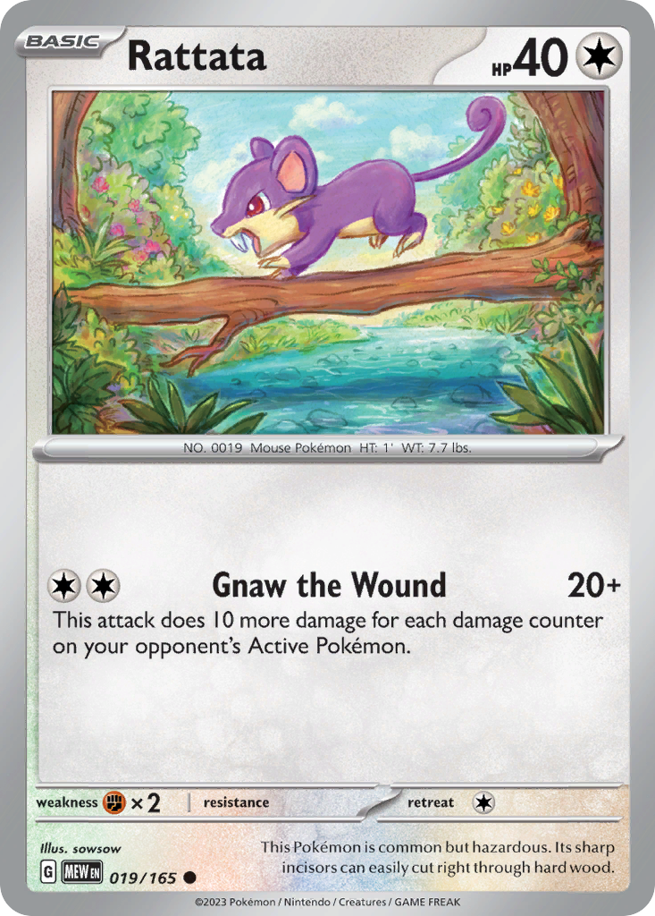 Rattata - 019/165 -SV: Scarlet & Violet 151 (MEW)