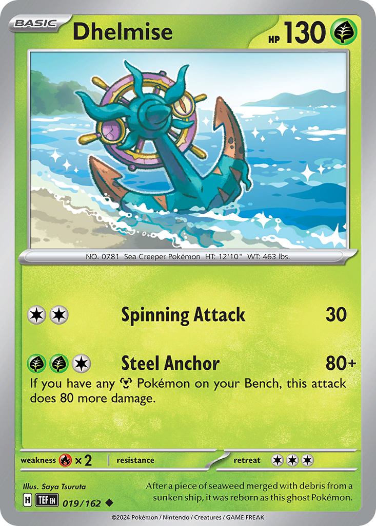Dhelmise - 019/162 - Temporal Forces (Reverse Holo)