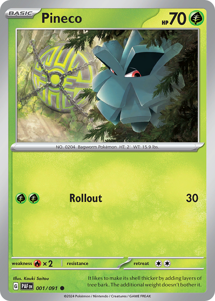 Pineco - 001/091 - Paldean Fates
