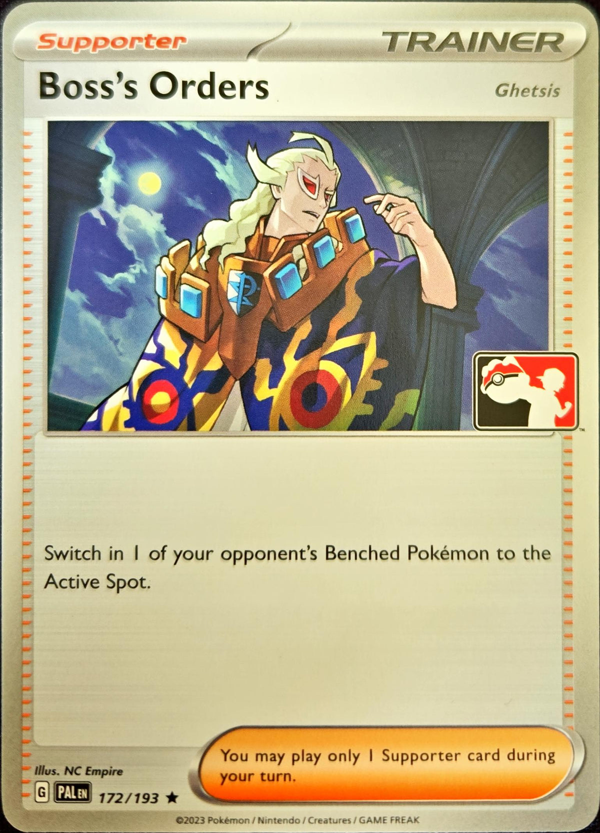 Supporter: Boss's Orders Ghetsis League Stamped