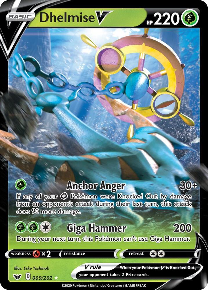 Dhelmise V - 009/202 - SWSH01: Sword & Shield Base Set (SWSH01)