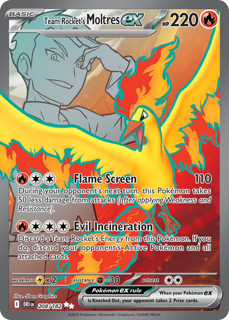 Team Rocket's Moltres ex - 208/182 - SV: Destined Rivals (DRI)