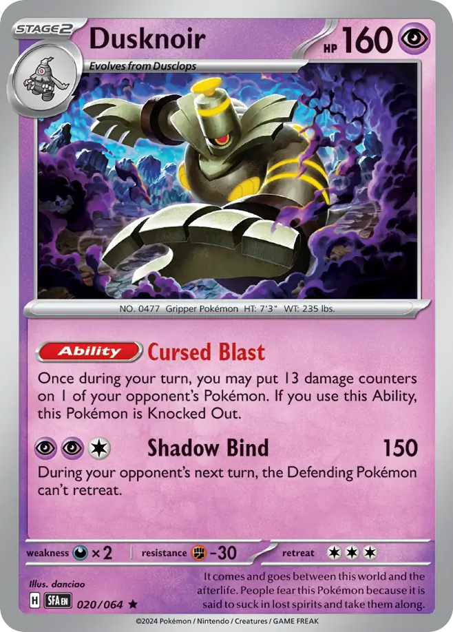 Dusknoir - 020/064 - Shrouded Fable (Holo)
