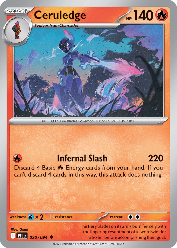 Ceruledge- 020/094 - Phantasmal Flames (Reverse Holo)