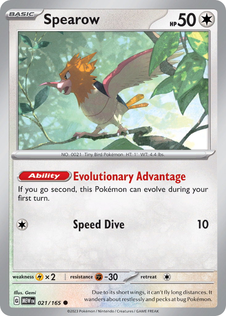 Spearow - 021/165 -SV: Scarlet & Violet 151 (MEW)