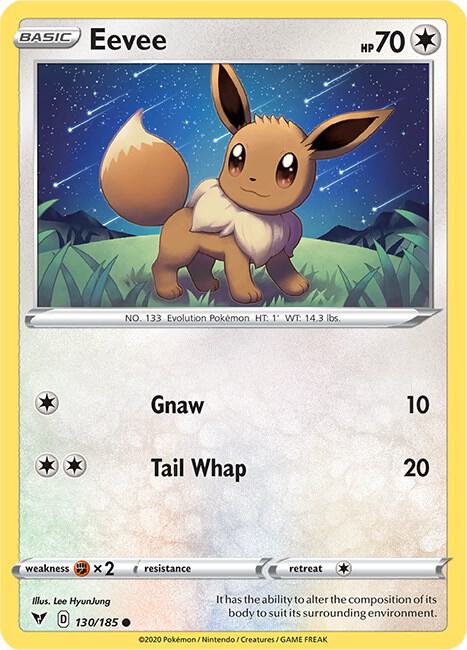 Eevee - 130/185 - SWSH04: Vivid Voltage (Reverse Holo)