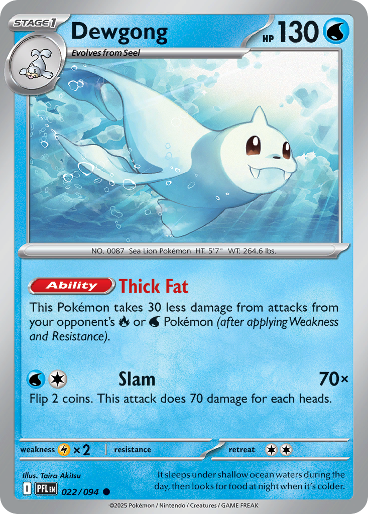 Dewgong - 022/094 - Phantasmal Flames (Reverse Holo)