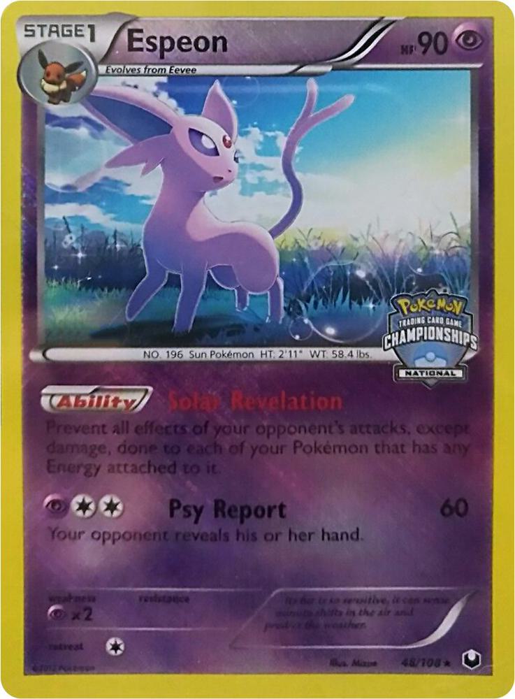Espeon - 48/108 - Dark Explorers (bw5) (National Championships) (Reverse Holo) (LP)