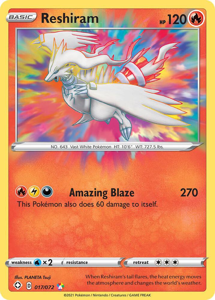 Reshiram - 017/072 - Shining Fates (Amazing Rare)