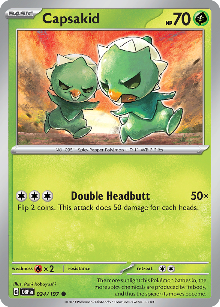 Capsakid - 024/197 - Obsidian Flames (Reverse Holo)