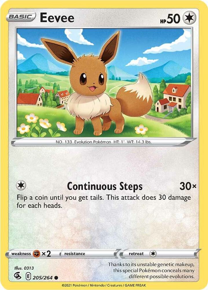 Eevee - 205/264 - SWSH08: Fusion Strike (Reverse Holo)