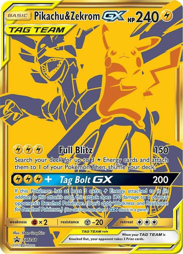 Pikachu & Zekrom GX - 248/248 - SM Black Star Promos (smp) (Lightly Played)